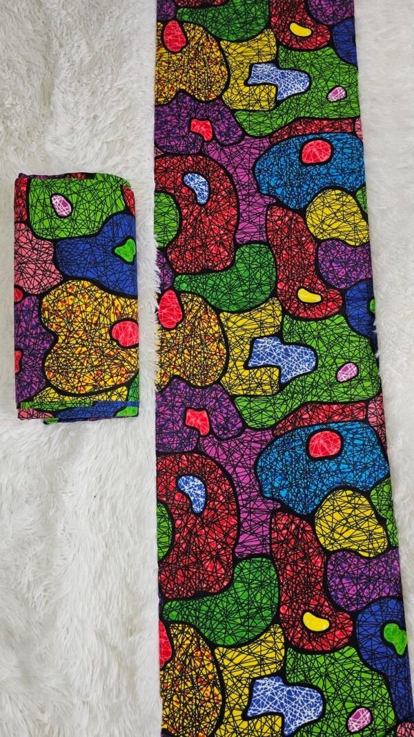 Multicolored African Ankara fabric, Ankara fabric, African fabrics, Cotton fabric (6 yards each)