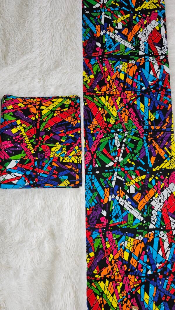 Stripes of Colors African ankara fabric, Ankara fabric, African fabrics, Cotton fabric (6 yards each)