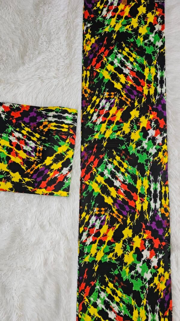 Multicolored African Ankara fabric, African fabrics, Ankara fabric, Cotton fabrics (6 yards each)