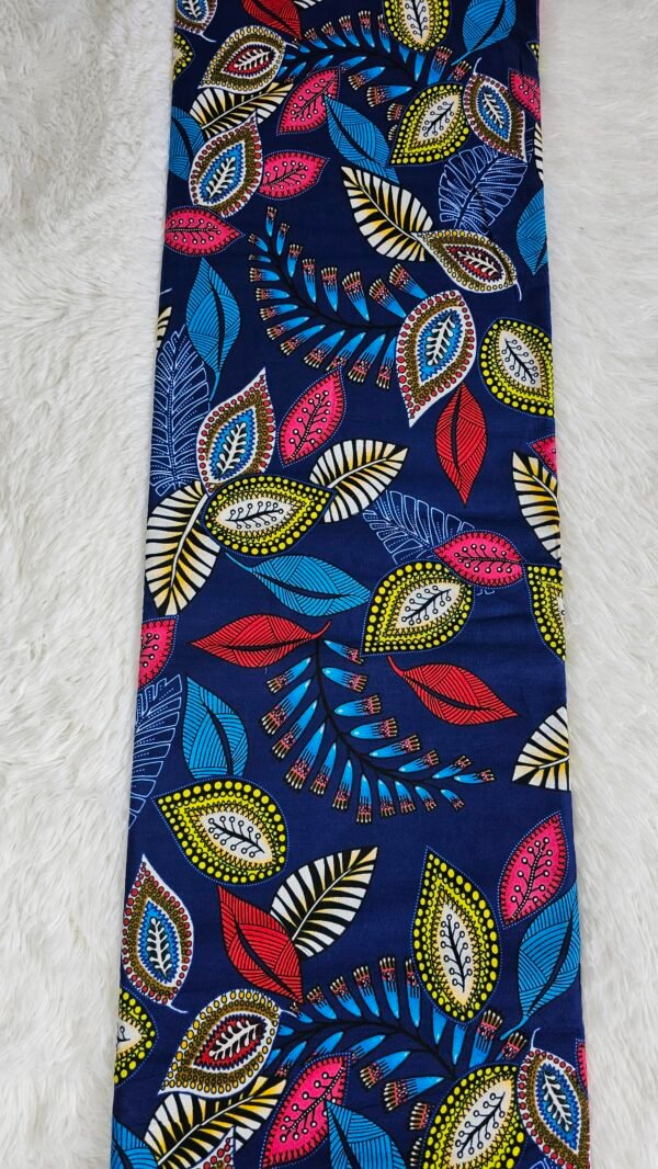 Dark Blue, Yellow, white African Ankara Fabric, African fabrics, Ankara fabric, Cotton fabrics  ( 6 yards each)