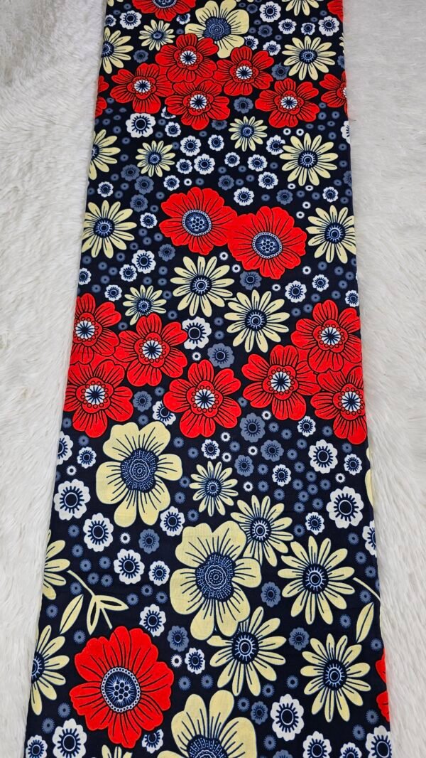 Red, white African fabric, Fabrics, Ankara fabric, Cotton fabrics ( 6 yards each)