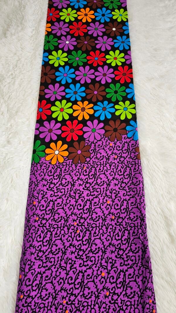 Purple, Red, Green, Double Sided African Ankara Fabric, African fabric, Cotton fabric (6 yards each)