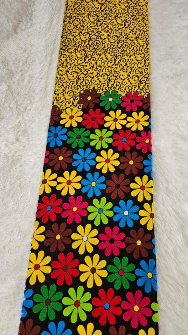 Yellow, Red, Green, Blue, Double sided African Ankara fabric, African fabrics, Cotton fabric (6 yards each)