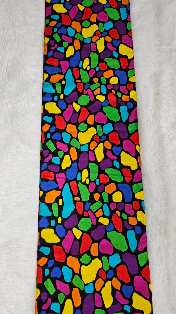 Green, Blue, Purple African Ankara fabric, Cotton fabrics (6 yards each)