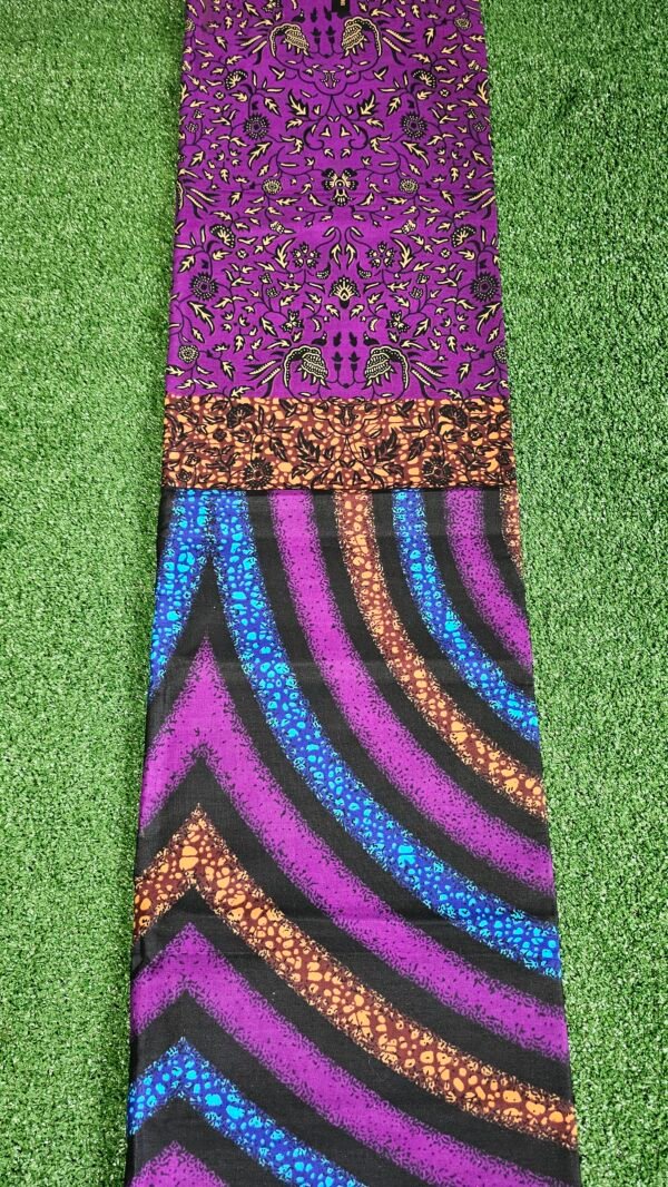 Purple, Blue, Black,  Double sided African fabric, Ankara fabric, African ankara fabric, Cotton fabrics (6 yards each)